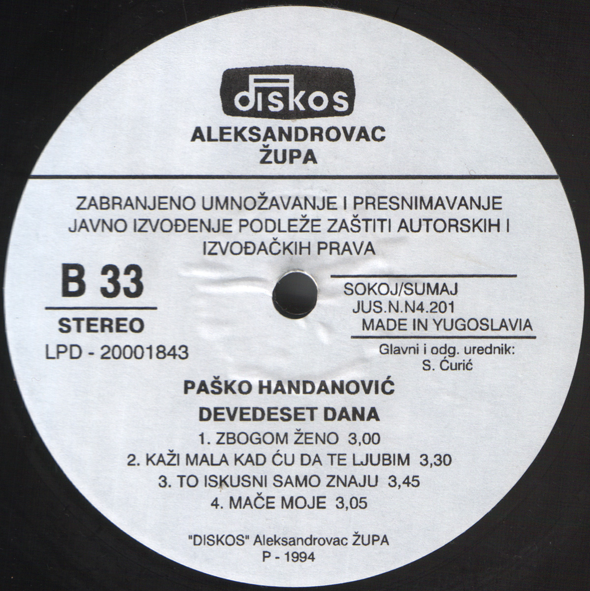 Pasko Handanovic 1994 B