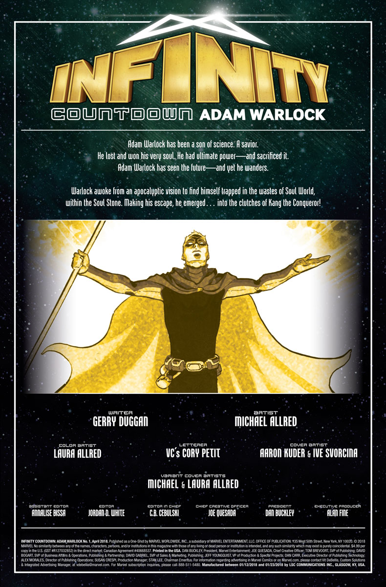 Infinity Countdown Adam Warlock 1
