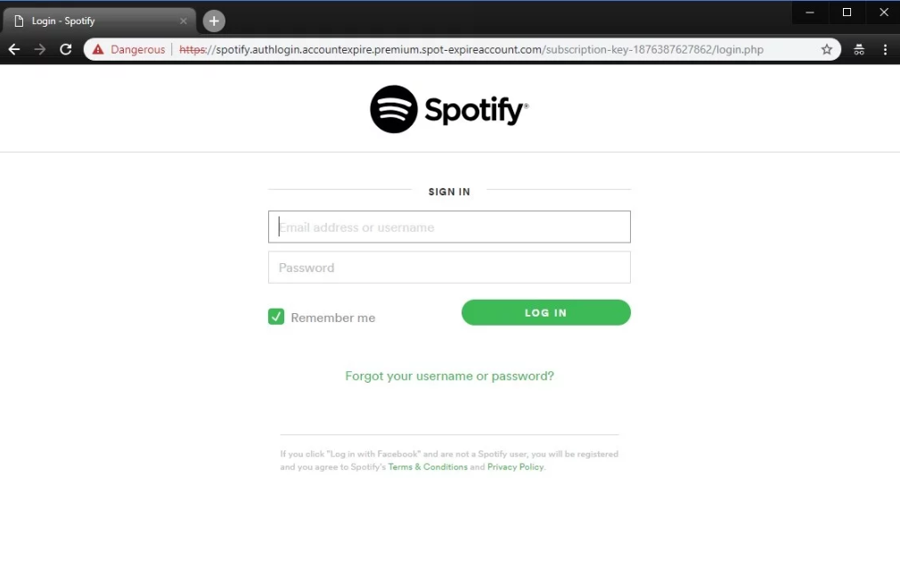 Trivial Spotify Phishing Campaign Targets Users To Steal Login ...